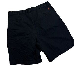 Ralph Lauren Polo Navy Blue Chino Tyler Shorts Pleated Mens Sz 40 Golf Preppy